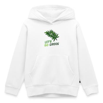 Environnement Déclaration environnementale Respectueux de l’environnement - Sweat Premium à capuche enfant bio - blanc - Devant - AI Model Kid Female (0cm)