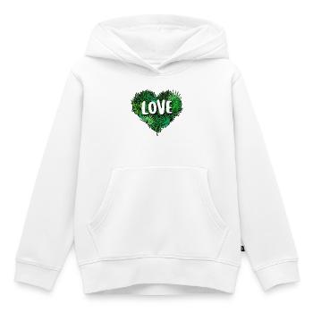Umweltschützer Umwelt Herz Natur Umweltschutz Erde - Kinder Premium Organic Hoodie - Weiß - Vorne - AI Model Kid Female (0cm)