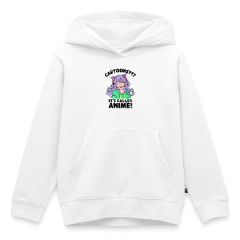 Anime Animation Déclaration Animation Manga Comic - Sweat Premium à capuche enfant bio - blanc - Devant - AI Model Kid Female (0cm)
