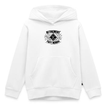 Retraite, Adieu, Retraité, Déclaration, Liberté - Sweat Premium à capuche enfant bio - blanc - Devant - AI Model Kid Female (0cm)