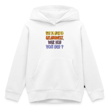 LANGEWEILE - Kinder Premium Organic Hoodie - Weiß - Vorne - AI Model Kid Female (0cm)