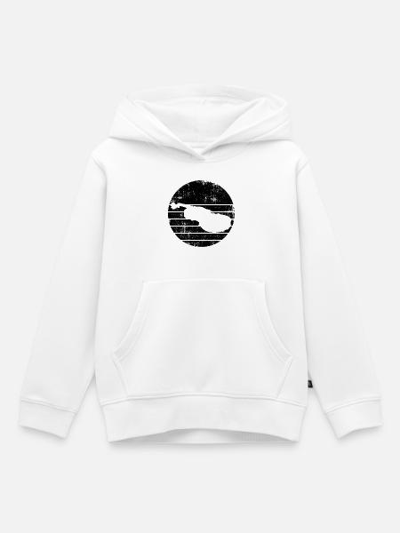 Geige - Kinder Premium Organic Hoodie - Weiß