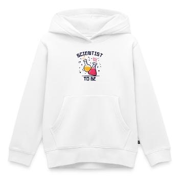 Scientifique bourreau de travail Déclaration Profession Carrière - Sweat Premium à capuche enfant bio - blanc - Devant - AI Model Kid Female (0cm)