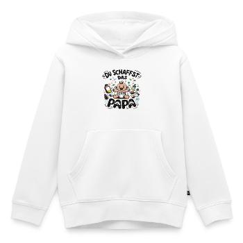 du schaffst das papa baby babygeschenk - Kinder Premium Organic Hoodie - Weiß - Vorne - AI Model Kid Female (0cm)