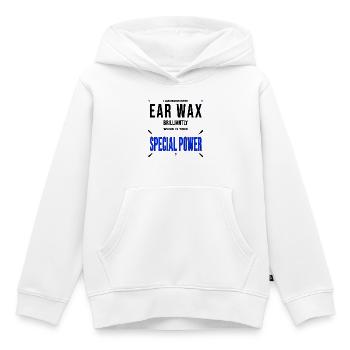 Oreille Docteur Oreilles Cérumen Cadeau Drôle - Sweat Premium à capuche enfant bio - blanc - Devant - AI Model Kid Female (0cm)