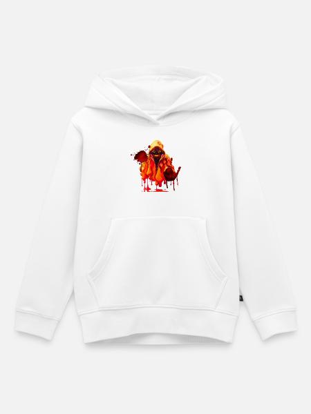 Horror Blutiges Gespenst - Kinder Premium Organic Hoodie - Weiß