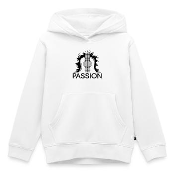 passion guitar music passion guitarist icon - Kids Premium Organic Hoodie - white - Front - AI Model Kid Female (0cm)