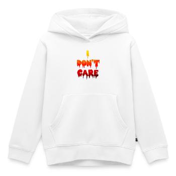 Je ne me soucie pas de la déclaration - Sweat Premium à capuche enfant bio - blanc - Devant - AI Model Kid Female (0cm)