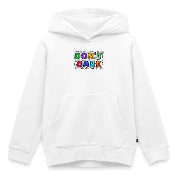 Je ne me soucie pas de la déclaration - Sweat Premium à capuche enfant bio - blanc - Devant - AI Model Kid Female (0cm)
