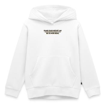 Je ne me soucie pas de l’attitude de déclaration - Sweat Premium à capuche enfant bio - blanc - Devant - AI Model Kid Female (0cm)