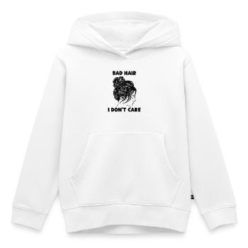 Je ne me soucie pas de l’attitude cool - Sweat Premium à capuche enfant bio - blanc - Devant - AI Model Kid Female (0cm)