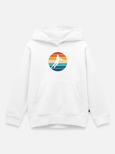 Tennis - Kinder Premium Organic Hoodie - Weiß