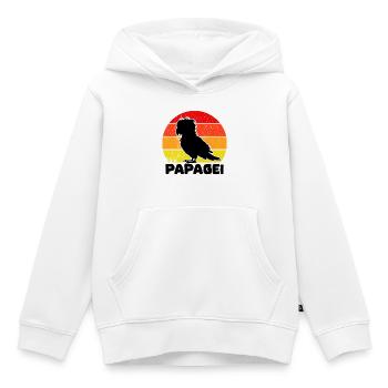 Bird, Parrot, Animal Lover, Pet, Tropical, - Kids Premium Organic Hoodie - white - Front - AI Model Kid Female (0cm)