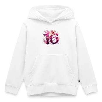 16 Jahre Fee Elfe süß rosa Geburtstag Geschenk - Kinder Premium Organic Hoodie - Weiß - Vorne - AI Model Kid Female (0cm)