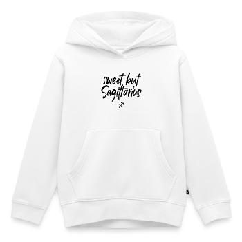 Astro Doux mais Sagittaire - Sweat Premium à capuche enfant bio - blanc - Devant - AI Model Kid Female (0cm)