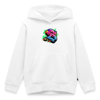 Street Art Graffiti Art Dessin Illustration - Sweat Premium à capuche enfant bio - blanc - Devant - AI Model Kid Female (0cm)