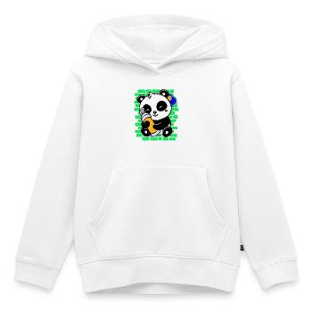 Graffiti Panda Zeichnen Illustration Spraydose - Kinder Premium Organic Hoodie - Weiß - Vorne - AI Model Kid Female (0cm)