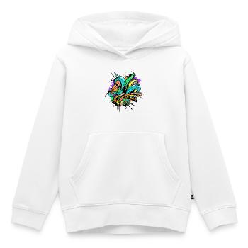 Graffiti Art Dessin Illustration Street Art - Sweat Premium à capuche enfant bio - blanc - Devant - AI Model Kid Female (0cm)