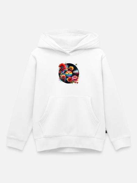 Spring Vibes - Kinder Premium Organic Hoodie - Weiß
