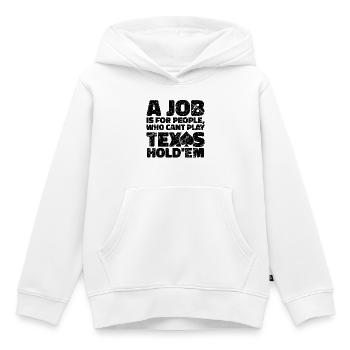 Jeu de cartes Poker Jeu Casino Déclaration - Sweat Premium à capuche enfant bio - blanc - Devant - AI Model Kid Female (0cm)