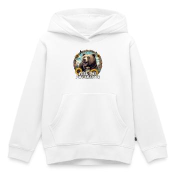 Bär Sonnenblumenkerne Sonnenblumenkörner Geschenk - Kinder Premium Organic Hoodie - Weiß - Vorne - AI Model Kid Female (0cm)