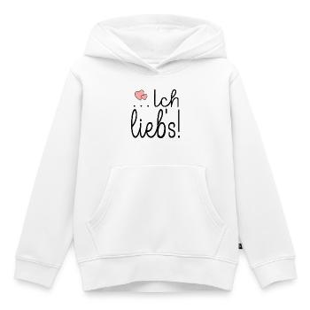 GLÜCKLICH - ICH LIEBE ES - Kinder Premium Organic Hoodie - Weiß - Vorne - AI Model Kid Female (0cm)