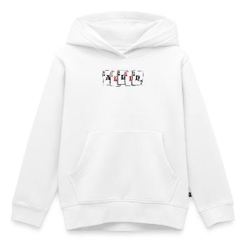 Card Game Gambling Casino Poker Gambling Poker - Kids Premium Organic Hoodie - white - Front - AI Model Kid Female (0cm)