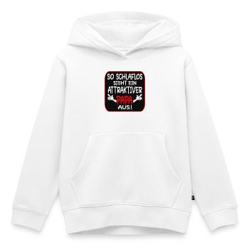 VATERTAG PAPA - BABY SCHLAFLOS - Kinder Premium Organic Hoodie - Weiß - Vorne - AI Model Kid Female (0cm)