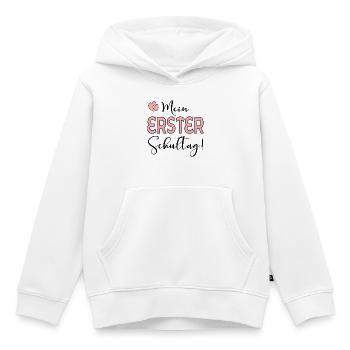 Mein erster Schultag EINSCHULUNG - Kinder Premium Organic Hoodie - Weiß - Vorne - AI Model Kid Female (0cm)