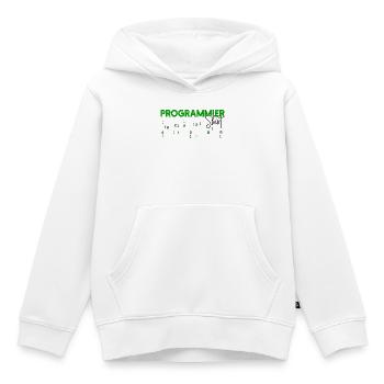 Programmeur Développeur Code Statement Scripting - Sweat Premium à capuche enfant bio - blanc - Devant - AI Model Kid Female (0cm)