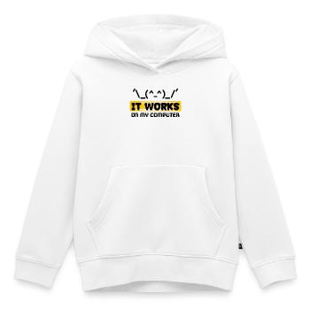 Coden Scripting Computer Geek Developer Statement - Kids Premium Organic Hoodie - white - Front - AI Model Kid Female (0cm)