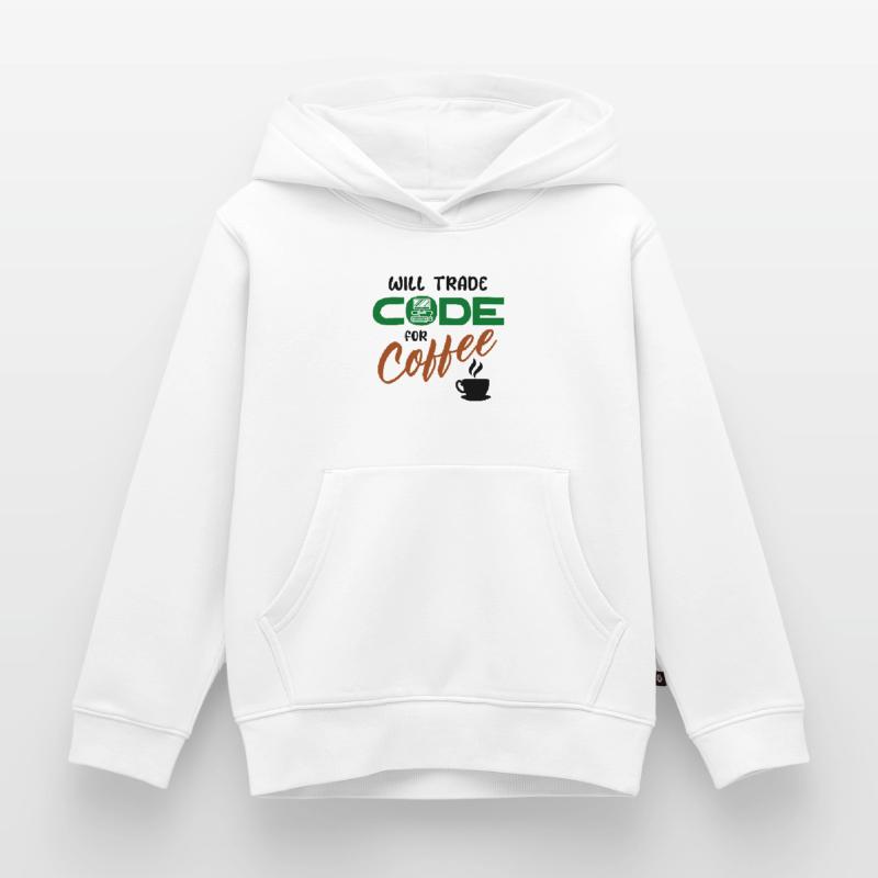 Développeur de déclaration de code Computerfreak Informatik Sweat Premium à capuche enfant bio