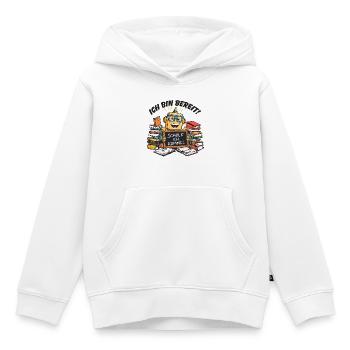 Einschulung erster Schultag kleiner Roboter - Kinder Premium Organic Hoodie - Weiß - Vorne - AI Model Kid Female (0cm)