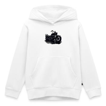 Rostiges Apokalypse Motorrad - Dark Fantasy Skull - Kinder Premium Organic Hoodie - Weiß - Vorne - AI Model Kid Female (0cm)