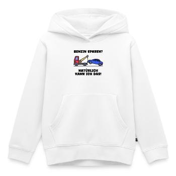 Auto Statement Tanken Energiespeicher Energie - Kinder Premium Organic Hoodie - Weiß - Vorne - AI Model Kid Female (0cm)