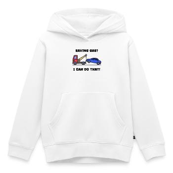 Tanken Auto Statement Energiespeicher Energie - Kinder Premium Organic Hoodie - Weiß - Vorne - AI Model Kid Female (0cm)
