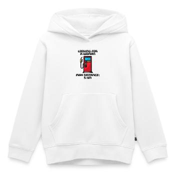 Elektrische Energie Tanken Statement Tankstelle - Kinder Premium Organic Hoodie - Weiß - Vorne - AI Model Kid Female (0cm)