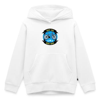 Energiespeicher Tanken Fahrrad Elektrische Energie - Kinder Premium Organic Hoodie - Weiß - Vorne - AI Model Kid Female (0cm)