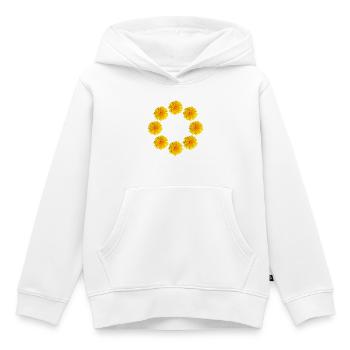 LÖWENZAHN III - Kinder Premium Organic Hoodie - Weiß - Vorne - AI Model Kid Female (0cm)