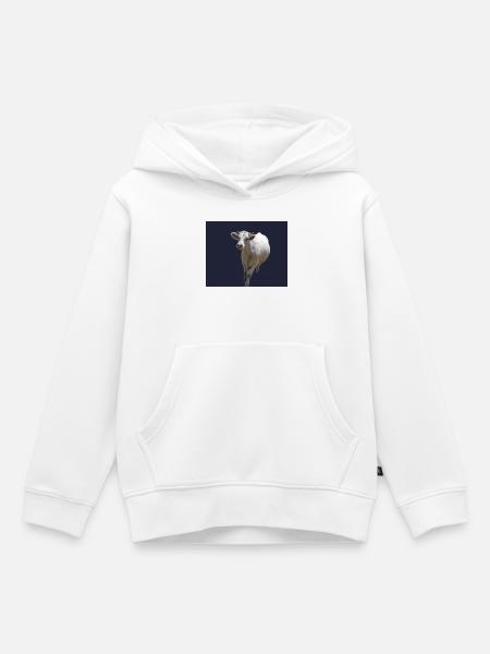 Milchkuh - Kinder Premium Organic Hoodie - Weiß