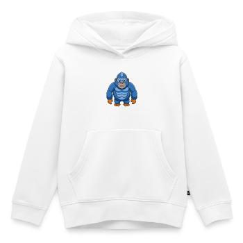 Gorilla Niedliche Maskottchen Zeichentrickfigur Kawaii - Kinder Premium Organic Hoodie - Weiß - Vorne - AI Model Kid Female (0cm)