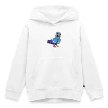 Taube Niedliche Maskottchen Zeichentrickfigur Kawaii - Kinder Premium Organic Hoodie - Weiß - Vorne - AI Model Kid Female (0cm)
