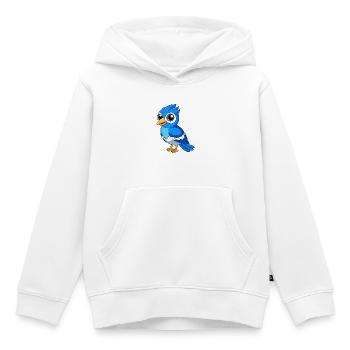 Blue Jay Niedliche Maskottchen Zeichentrickfigur Kawaii - Kinder Premium Organic Hoodie - Weiß - Vorne - AI Model Kid Female (0cm)