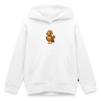 Falke Niedliche Maskottchen Zeichentrickfigur Kawaii - Kinder Premium Organic Hoodie - Weiß - Vorne - AI Model Kid Female (0cm)