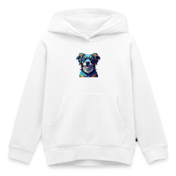 Alano Español Race de chien Coloré Dessin animé Kawaii - Sweat Premium à capuche enfant bio - blanc - Devant - AI Model Kid Female (0cm)