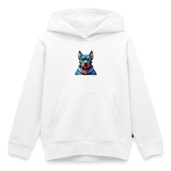 Cao De Castro Laboreiro Hunderasse Karikatur Kawaii - Kinder Premium Organic Hoodie - Weiß - Vorne - AI Model Kid Female (0cm)