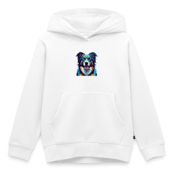Chien de berger des Carpates Race Dessin animé Kawaii - Sweat Premium à capuche enfant bio - blanc - Devant - AI Model Kid Female (0cm)