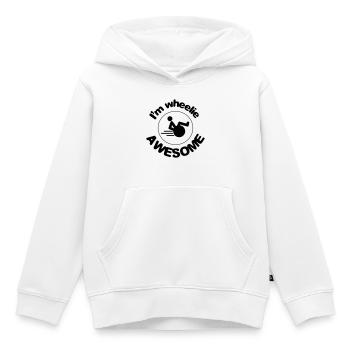 Je suis génial. Je suis un grand rouleur* - Sweat Premium à capuche enfant bio - blanc - Devant - AI Model Kid Female (0cm)