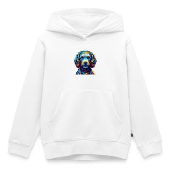 Corded Poodle Dog Breed Colorful Cartoon Kawaii - Kids Premium Organic Hoodie - white - Front - AI Model Kid Female (0cm)