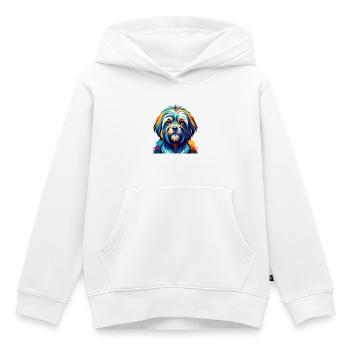 Tibetische Kyi Apso Hunderasse Bunte Karikatur Kawaii - Kinder Premium Organic Hoodie - Weiß - Vorne - AI Model Kid Female (0cm)